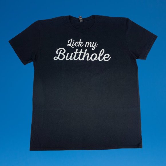 Anvil Other - Lick My Butthole Funny Black Shirt Size 2XL